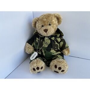 Build-A-Bear Workshop (BABW) 16" Teddy Bear Plush Camo Army Outfit w/ Dog Tag